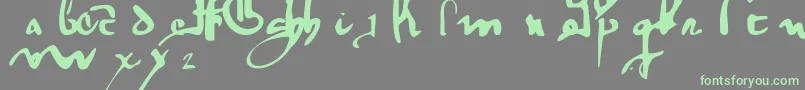 GothicMinuskel1269Pw Font – Green Fonts on Gray Background