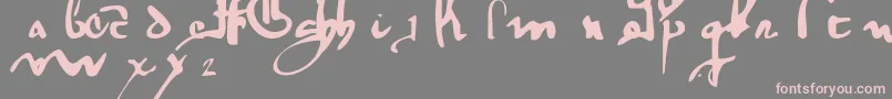 GothicMinuskel1269Pw Font – Pink Fonts on Gray Background