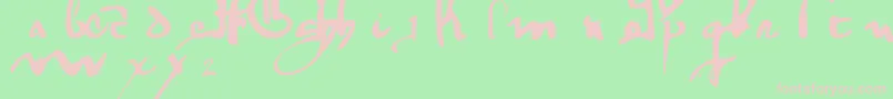 GothicMinuskel1269Pw Font – Pink Fonts on Green Background