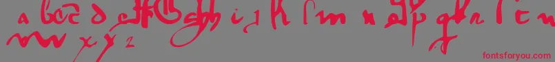 GothicMinuskel1269Pw-Schriftart – Rote Schriften auf grauem Hintergrund