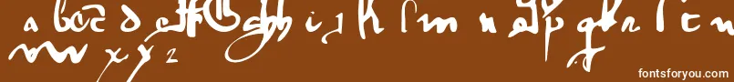 GothicMinuskel1269Pw Font – White Fonts on Brown Background