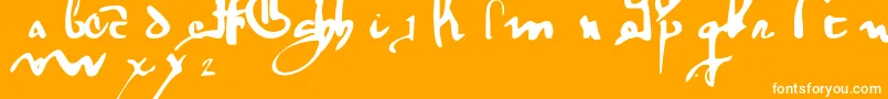 GothicMinuskel1269Pw Font – White Fonts on Orange Background