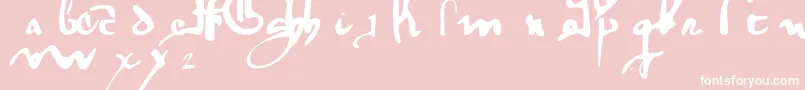 GothicMinuskel1269Pw Font – White Fonts on Pink Background
