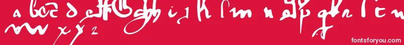 GothicMinuskel1269Pw Font – White Fonts on Red Background