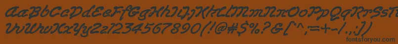 Lasvegas-fontti – mustat fontit ruskealla taustalla