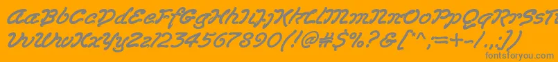 Lasvegas-Schriftart – Graue Schriften auf orangefarbenem Hintergrund