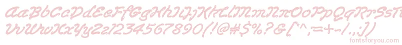Lasvegas Font – Pink Fonts on White Background