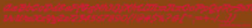 Lasvegas Font – Red Fonts on Brown Background
