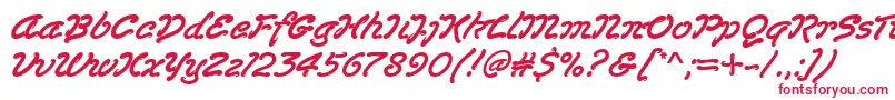 Lasvegas-fontti – punaiset fontit valkoisella taustalla