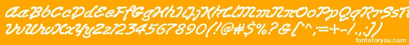 Lasvegas Font – White Fonts on Orange Background