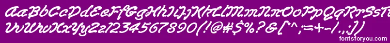 Lasvegas-Schriftart – Weiße Schriften auf violettem Hintergrund