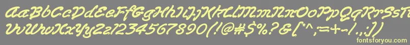 Шрифт Lasvegas – жёлтые шрифты на сером фоне