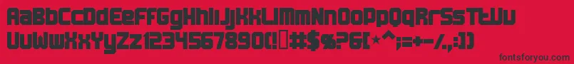 Fonte Bn Machine – fontes pretas em um fundo vermelho