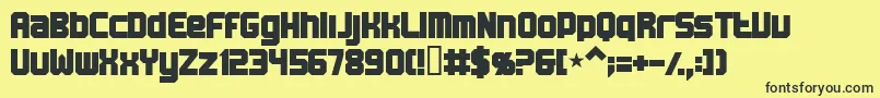 Bn Machine Font – Black Fonts on Yellow Background