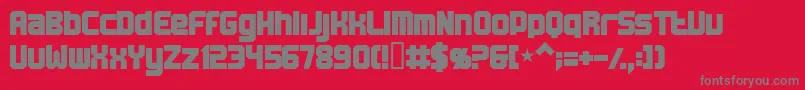 フォントBn Machine – 赤い背景に灰色の文字