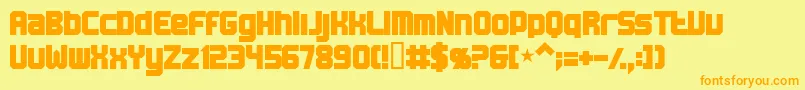 Bn Machine Font – Orange Fonts on Yellow Background