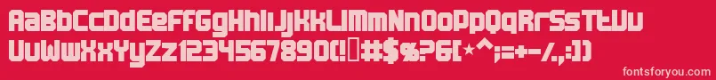 Bn Machine Font – Pink Fonts on Red Background