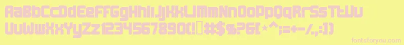 Bn Machine Font – Pink Fonts on Yellow Background