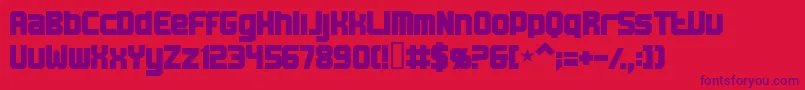 Bn Machine Font – Purple Fonts on Red Background