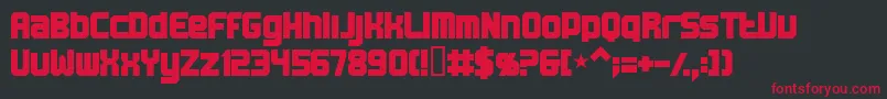 Bn Machine Font – Red Fonts on Black Background