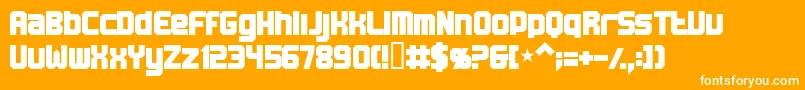 Bn Machine Font – White Fonts on Orange Background