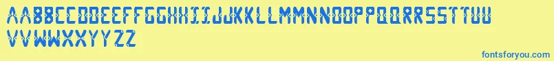 Diams Font – Blue Fonts on Yellow Background