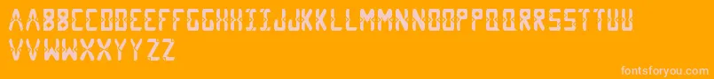 Diams Font – Pink Fonts on Orange Background