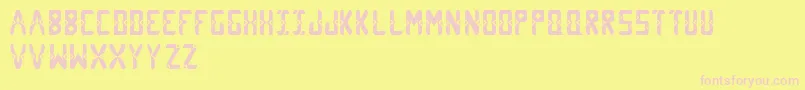 Diams Font – Pink Fonts on Yellow Background