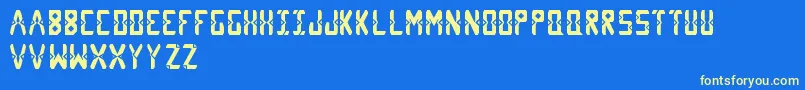 Diams Font – Yellow Fonts on Blue Background