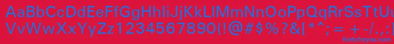 Unvr55x Font – Blue Fonts on Red Background