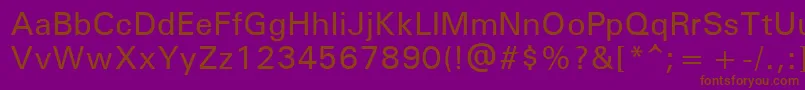 Unvr55x Font – Brown Fonts on Purple Background