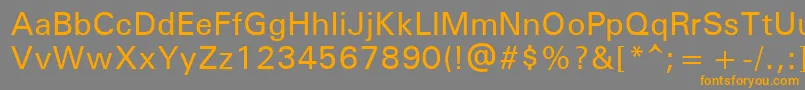 Unvr55x Font – Orange Fonts on Gray Background