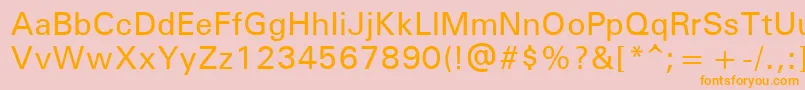 Unvr55x Font – Orange Fonts on Pink Background