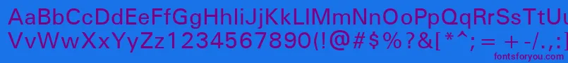 Unvr55x Font – Purple Fonts on Blue Background