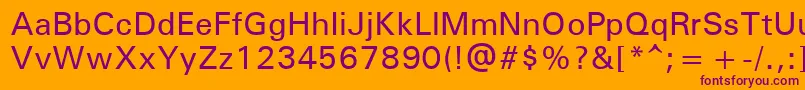 Unvr55x Font – Purple Fonts on Orange Background