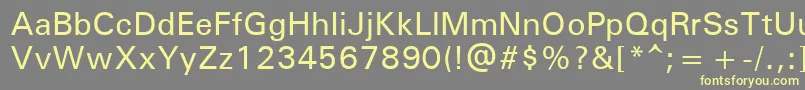 Unvr55x Font – Yellow Fonts on Gray Background