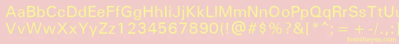 Unvr55x Font – Yellow Fonts on Pink Background