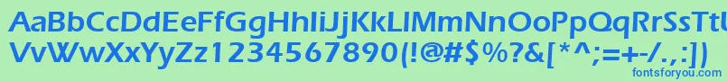 Erieblack Font – Blue Fonts on Green Background