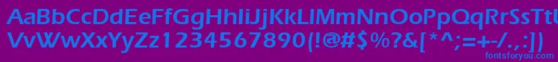 Erieblack Font – Blue Fonts on Purple Background