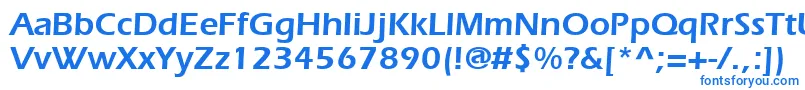 Шрифт Erieblack – синие шрифты на белом фоне