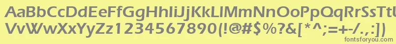 Erieblack-Schriftart – Graue Schriften auf gelbem Hintergrund