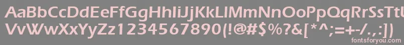 フォントErieblack – 灰色の背景にピンクのフォント