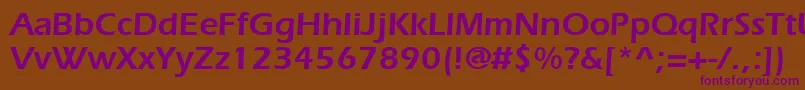 Erieblack Font – Purple Fonts on Brown Background