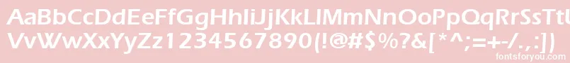 Erieblack-Schriftart – Weiße Schriften auf rosa Hintergrund