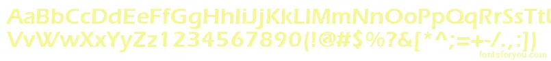 Erieblack-Schriftart – Gelbe Schriften auf weißem Hintergrund
