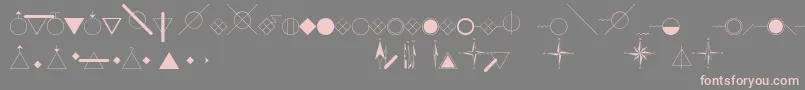 EsriIglFont24 Font – Pink Fonts on Gray Background