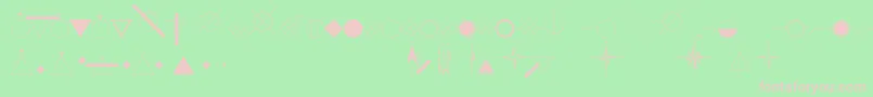 EsriIglFont24 Font – Pink Fonts on Green Background