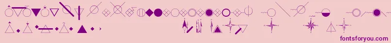 EsriIglFont24-Schriftart – Violette Schriften auf rosa Hintergrund