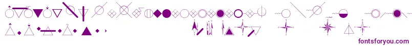 EsriIglFont24 Font – Purple Fonts on White Background