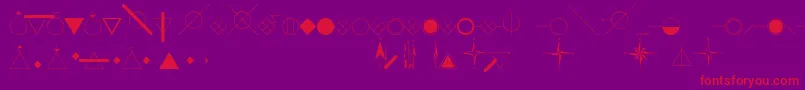 EsriIglFont24-Schriftart – Rote Schriften auf violettem Hintergrund